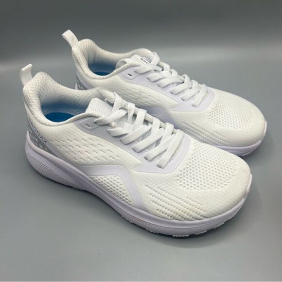 Bronax White Mens Wide Toe Athletic Sneakers - Picture 1 of 5